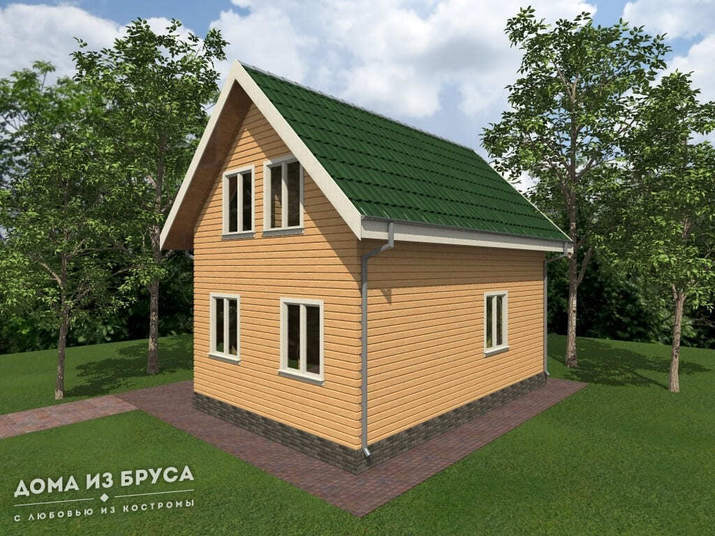 Проект «Проект дома из бруса ДБ-70 9х8»