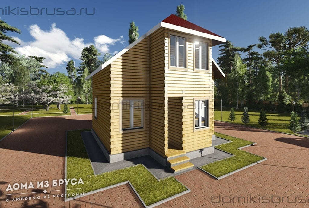 Проект «Проект дома из бруса ДБ-28 7х8»