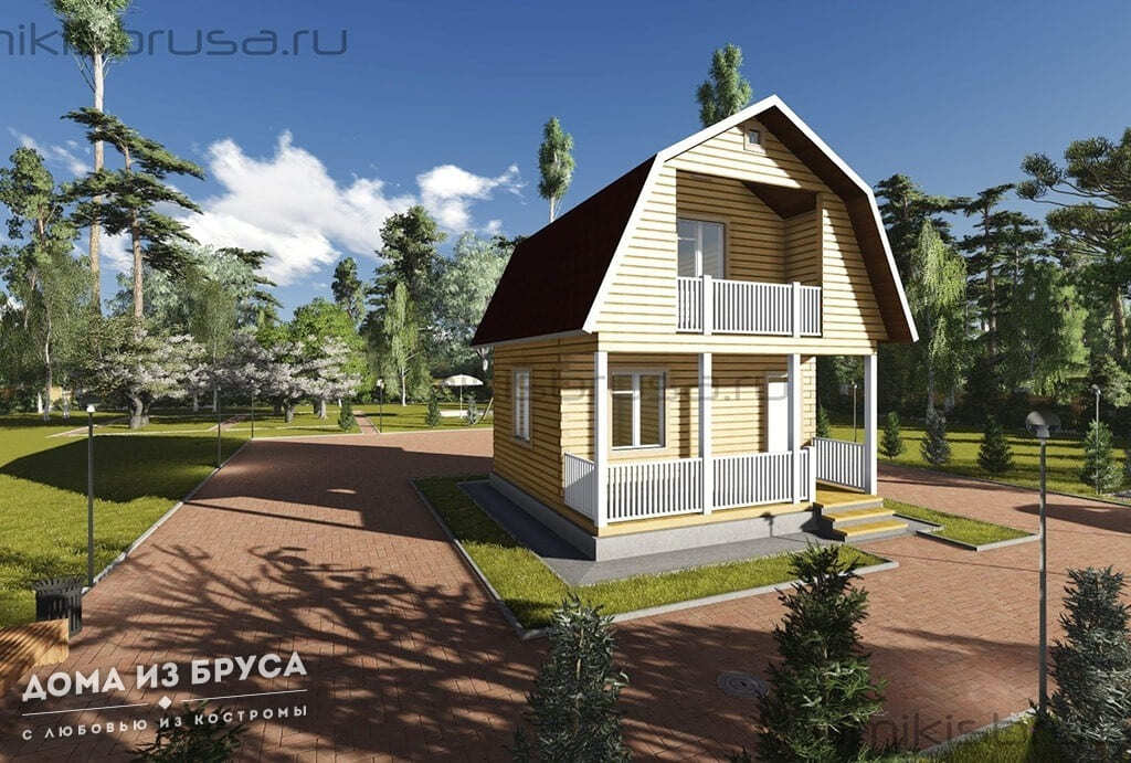 Проект «Проект дома из бруса ДБ-37 6х6»