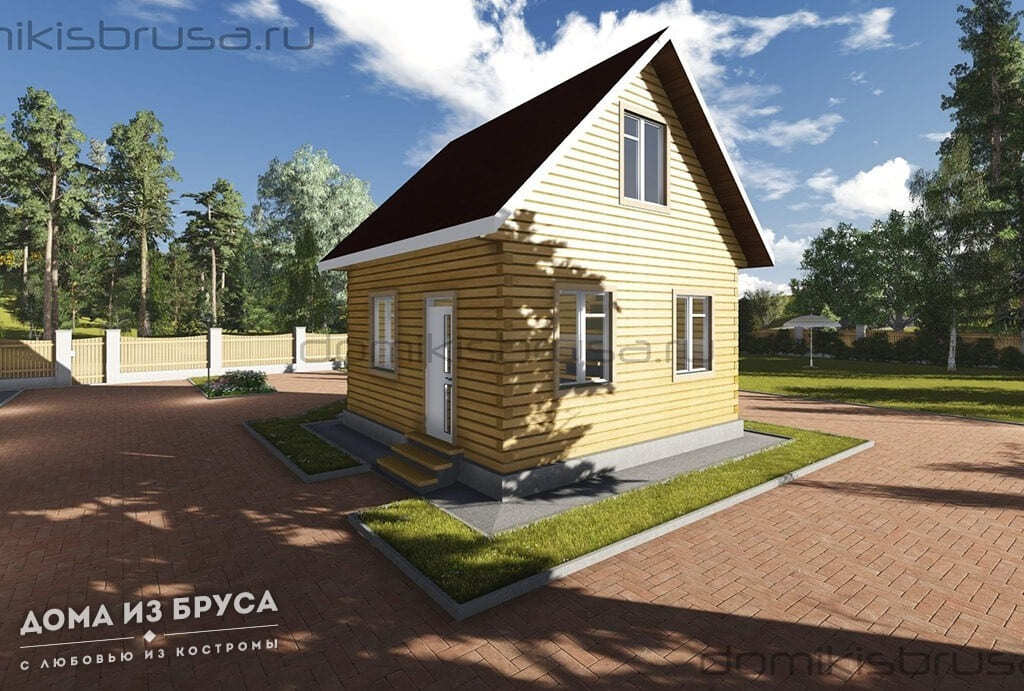 Проект «Проект дома из бруса ДБ-27 6х8»