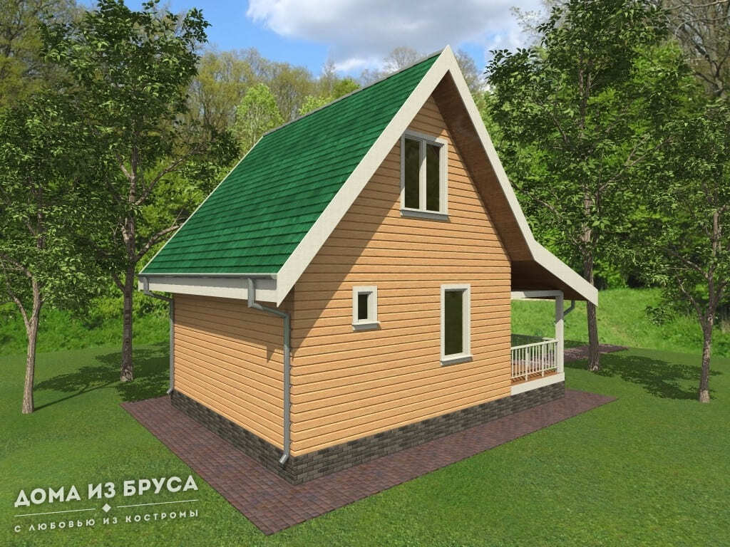 Проект «Проект дома из бруса ДБ-66 6х6»