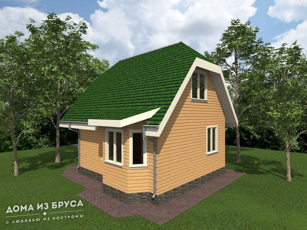 Проект «Дом из бруса 3 8х8»
