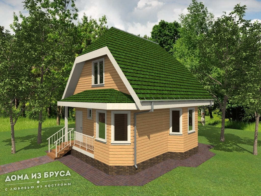 Проект «Проект дома из бруса ДБ-79 7х8»