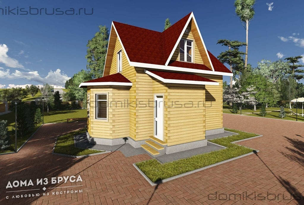 Проект «Проект дома из бруса ДБ-06 9х9»