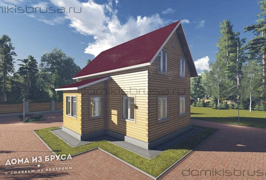 Проект «Проект дома из бруса ДБ-39 9х8»