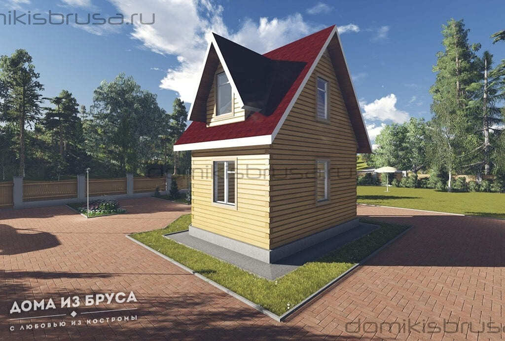 Проект «Проект дома из бруса ДБ-40 6х6»