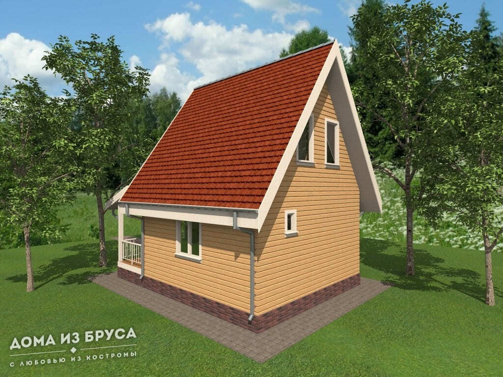 Проект «Проект дома из бруса ДБ-68 6х8»