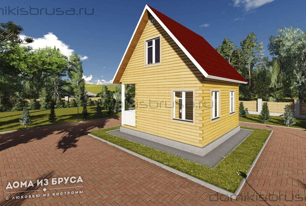 Проект «Проект дома из бруса ДБ-05 6х6»
