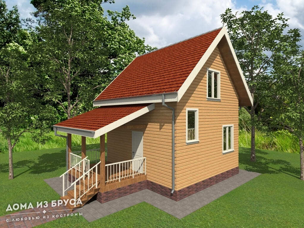 Проект «Проект дома из бруса ДБ-65 6х6»