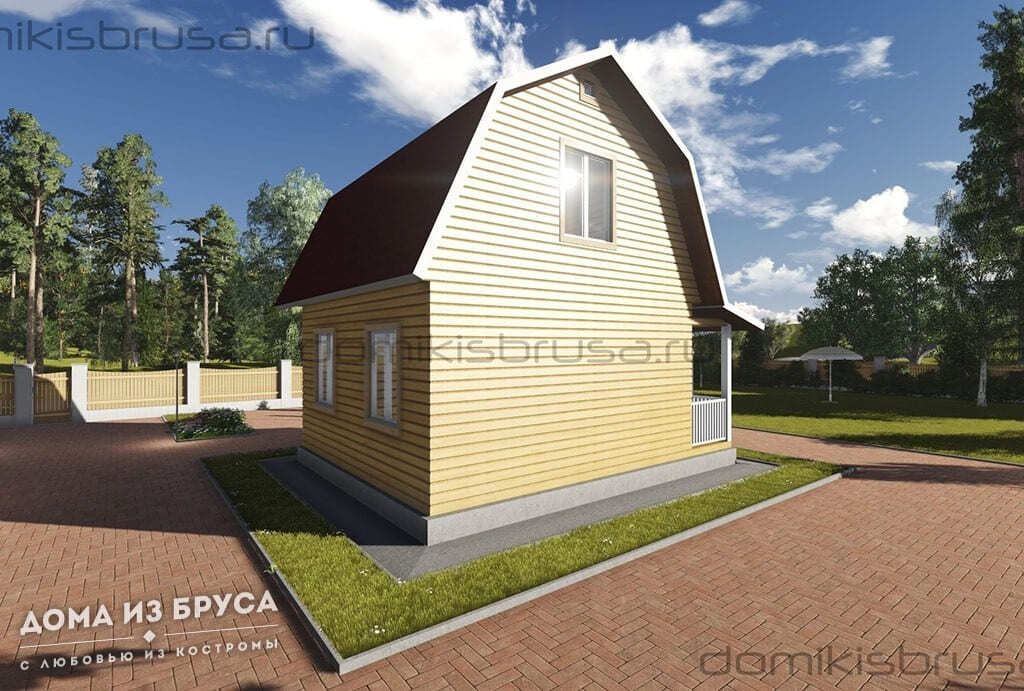 Проект «Проект дома из бруса ДБ-09 6х8»