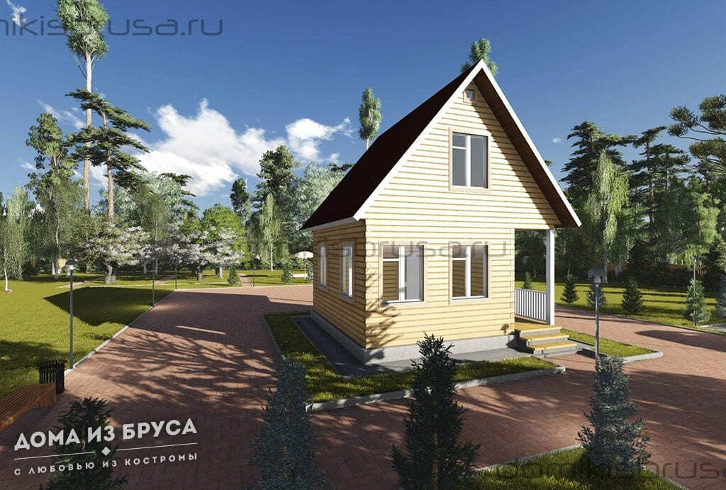 Проект «Проект дома из бруса ДБ-05 6х6»