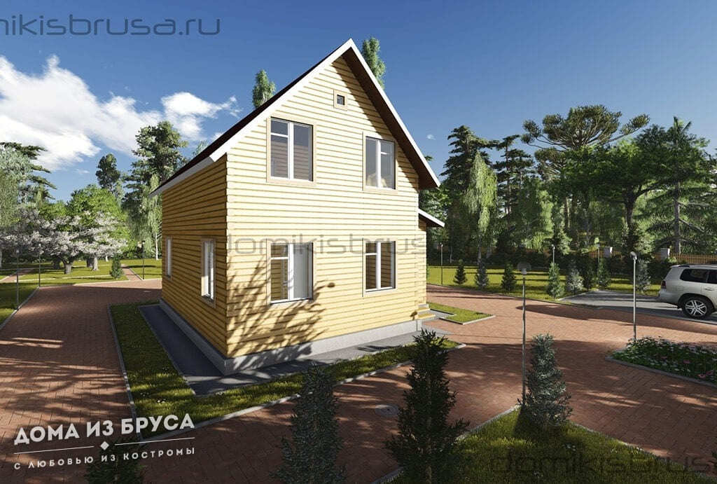 Проект «Проект дома из бруса ДБ-49 9х8»