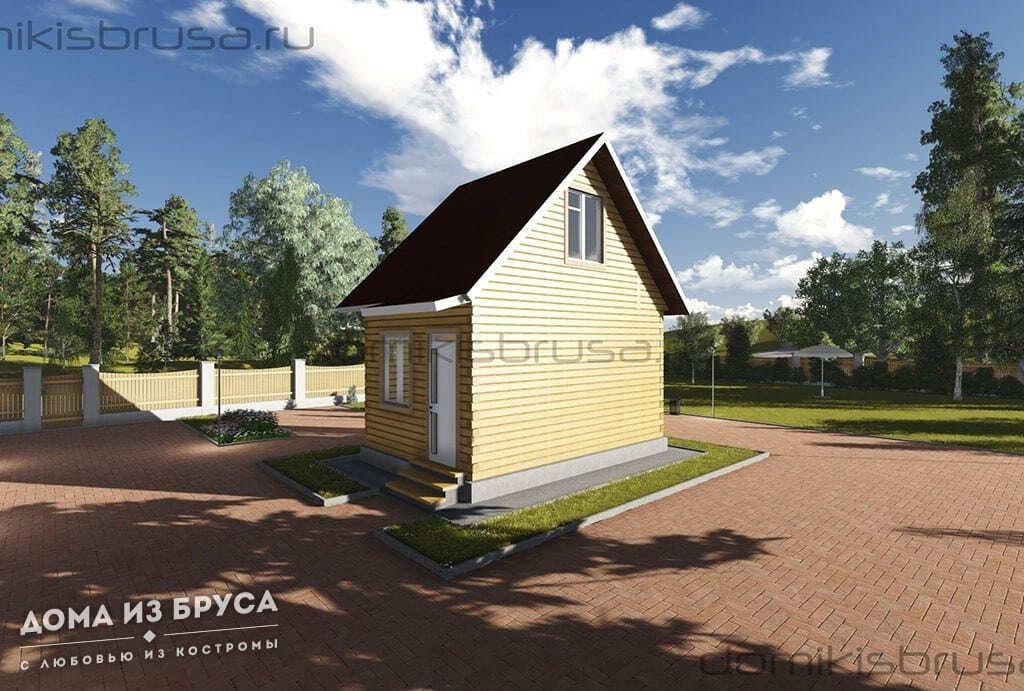 Проект «Проект дома из бруса ДБ-46 6х4»
