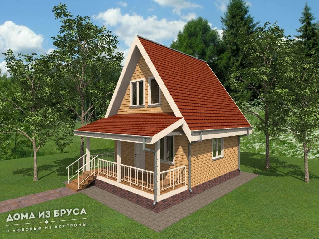 Проект «Проект дома из бруса ДБ-68 6х8»