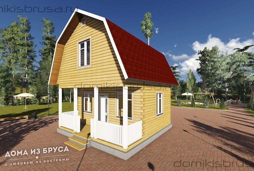 Проект «Проект дома из бруса ДБ-54 6х6»