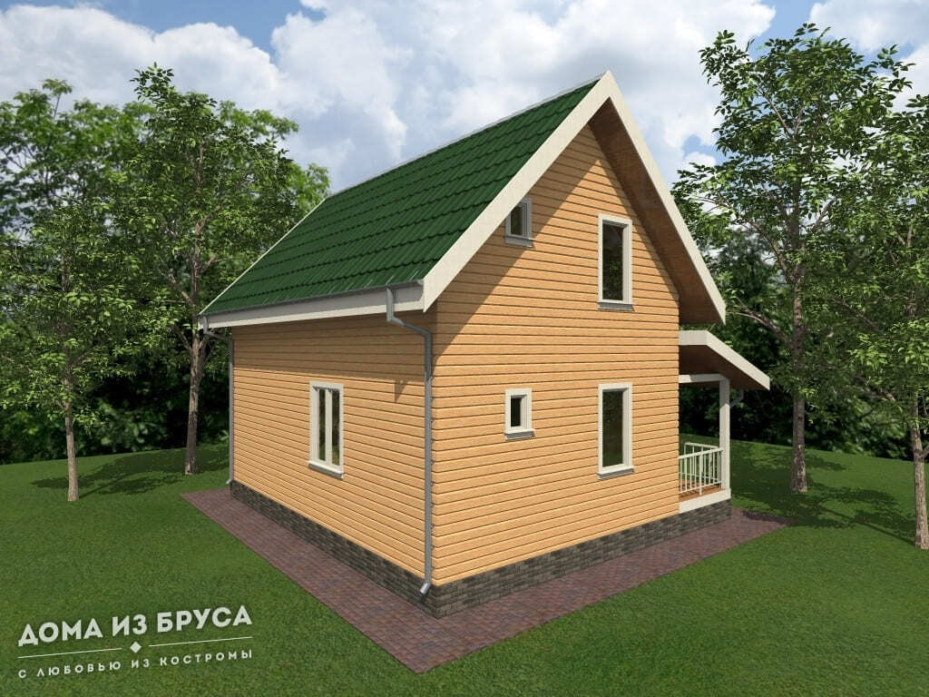 Проект «Проект дома из бруса ДБ-70 9х8»