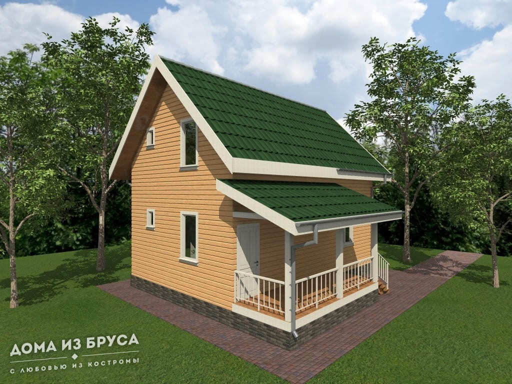 Проект «Проект дома из бруса ДБ-70 9х8»