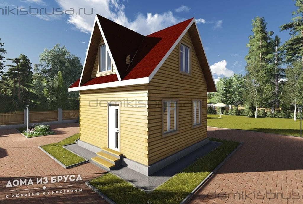 Проект «Проект дома из бруса ДБ-15 6х8»