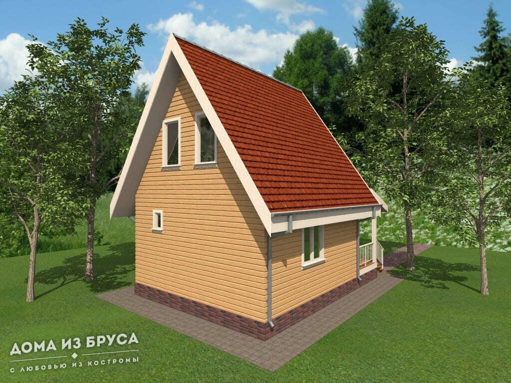 Проект «Проект дома из бруса ДБ-68 6х8»
