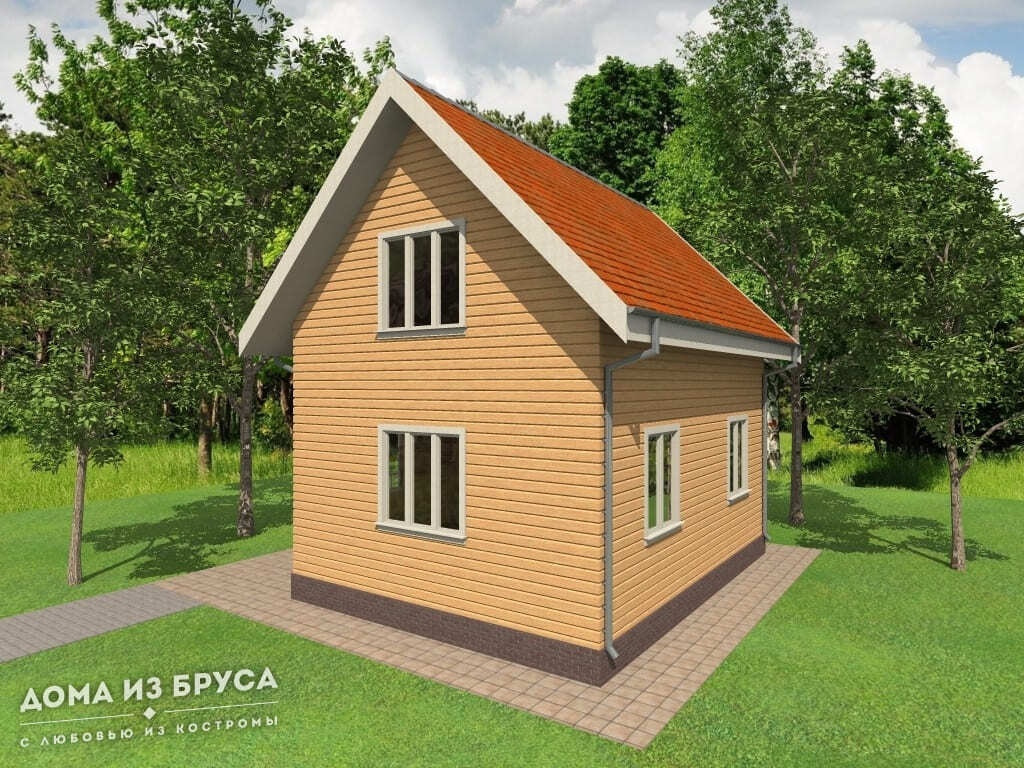 Проект «Проект дома из бруса ДБ-64 6х8»
