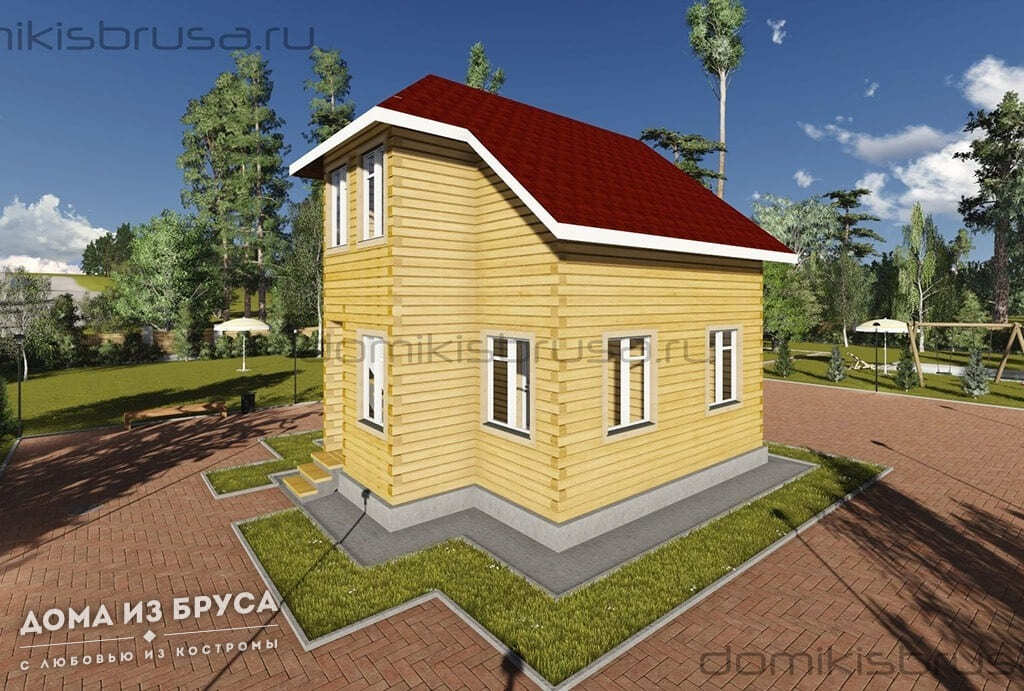 Проект «Проект дома из бруса ДБ-28 7х8»