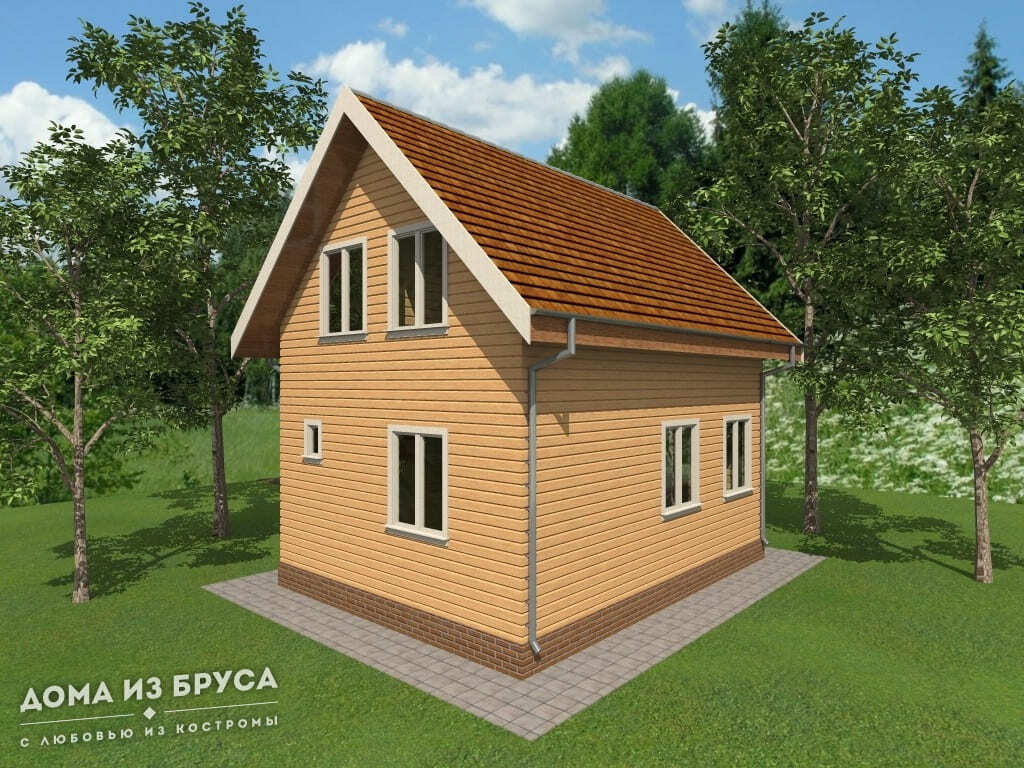 Проект «Проект дома из бруса ДБ-72 8х8»