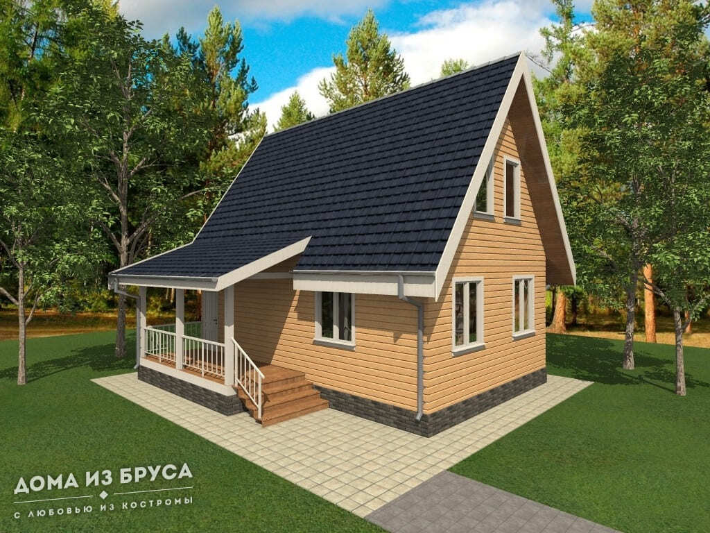 Проект «Проект дома из бруса ДБ-71 9х8»