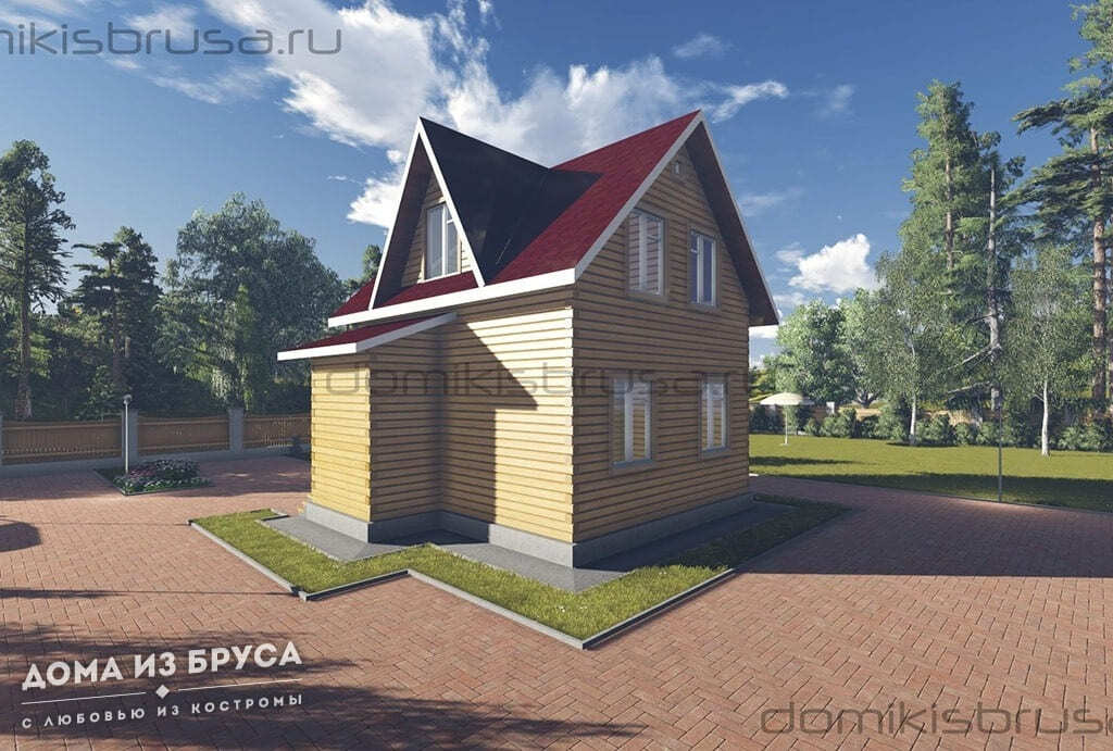 Проект «Проект дома из бруса ДБ-06 9х9»