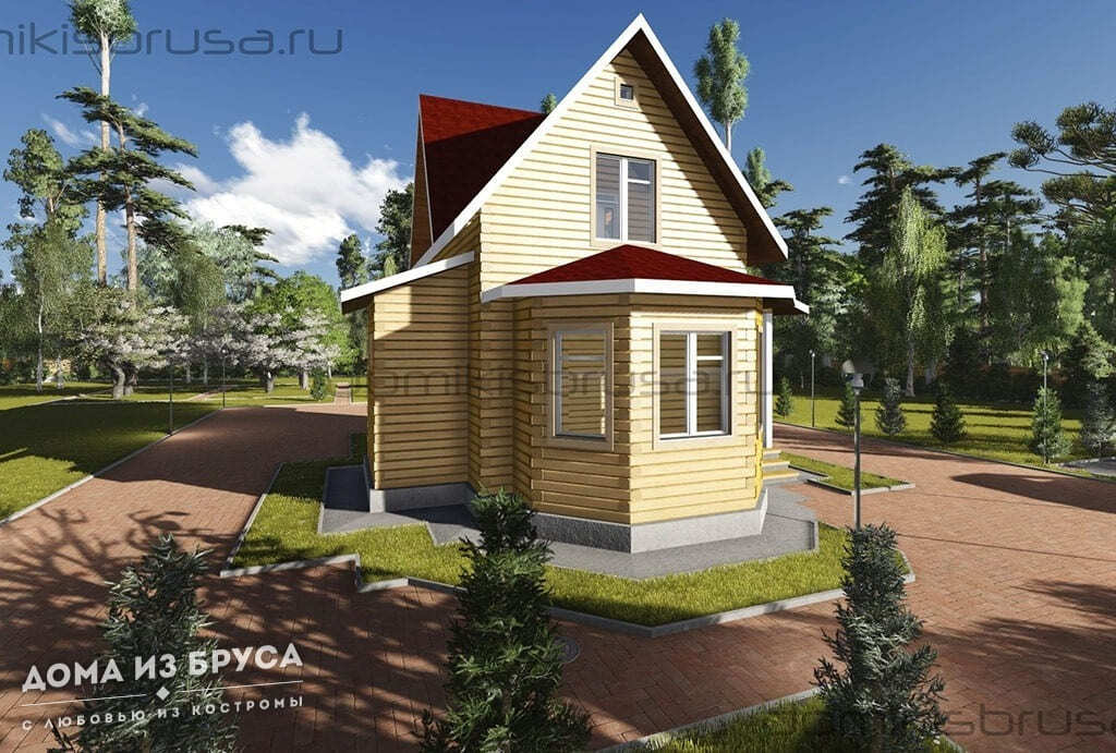 Проект «Проект дома из бруса ДБ-08 9х9»