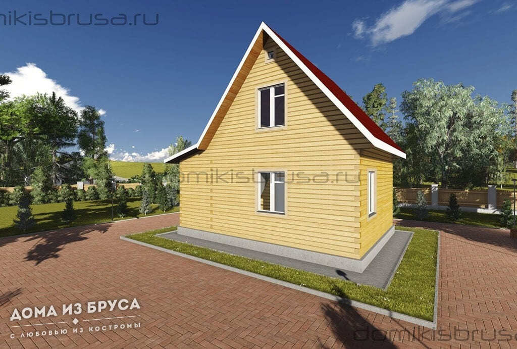 Проект «Проект дома из бруса ДБ-25 6х8»