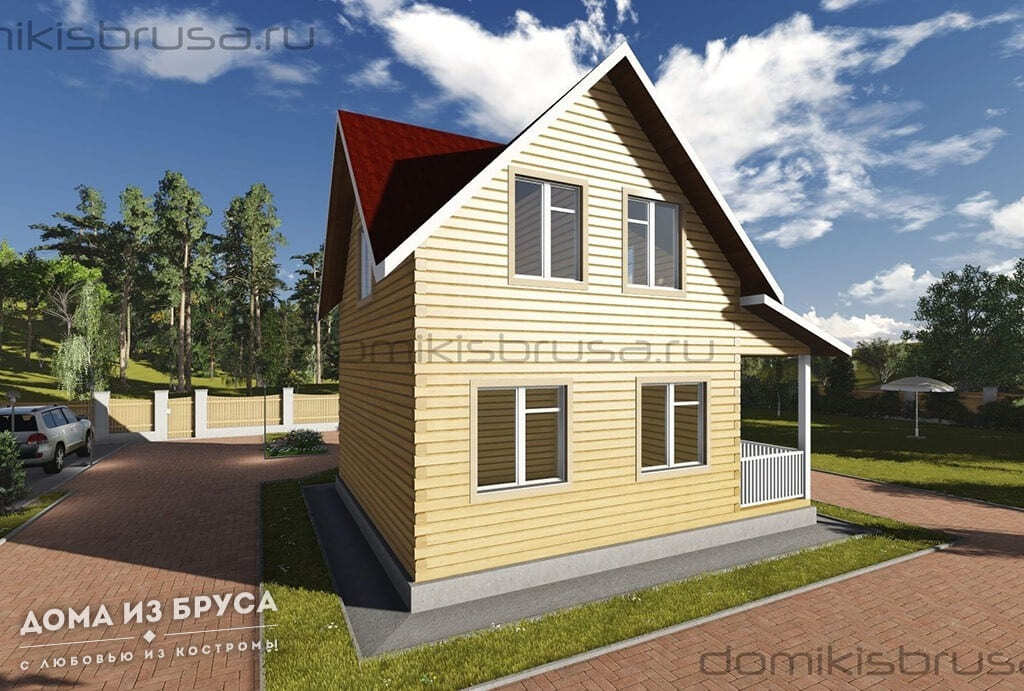 Проект «Проект дома из бруса ДБ-83 9х8»