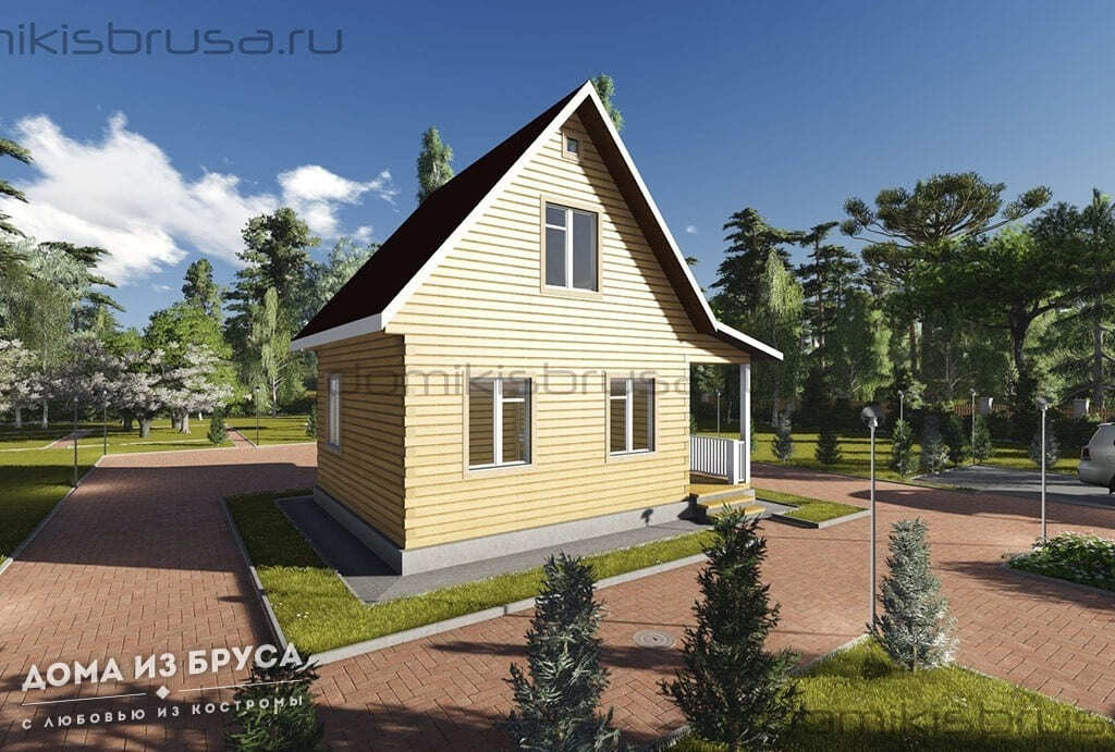 Проект «Проект дома из бруса ДБ-25 6х8»
