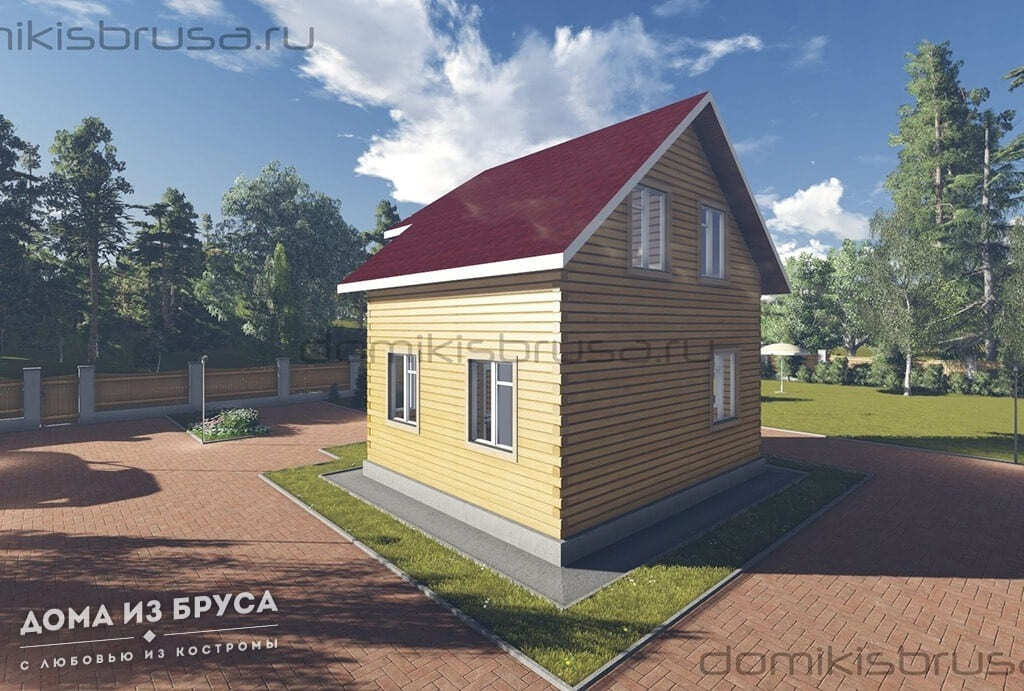 Проект «Проект дома из бруса ДБ-28 7х8»