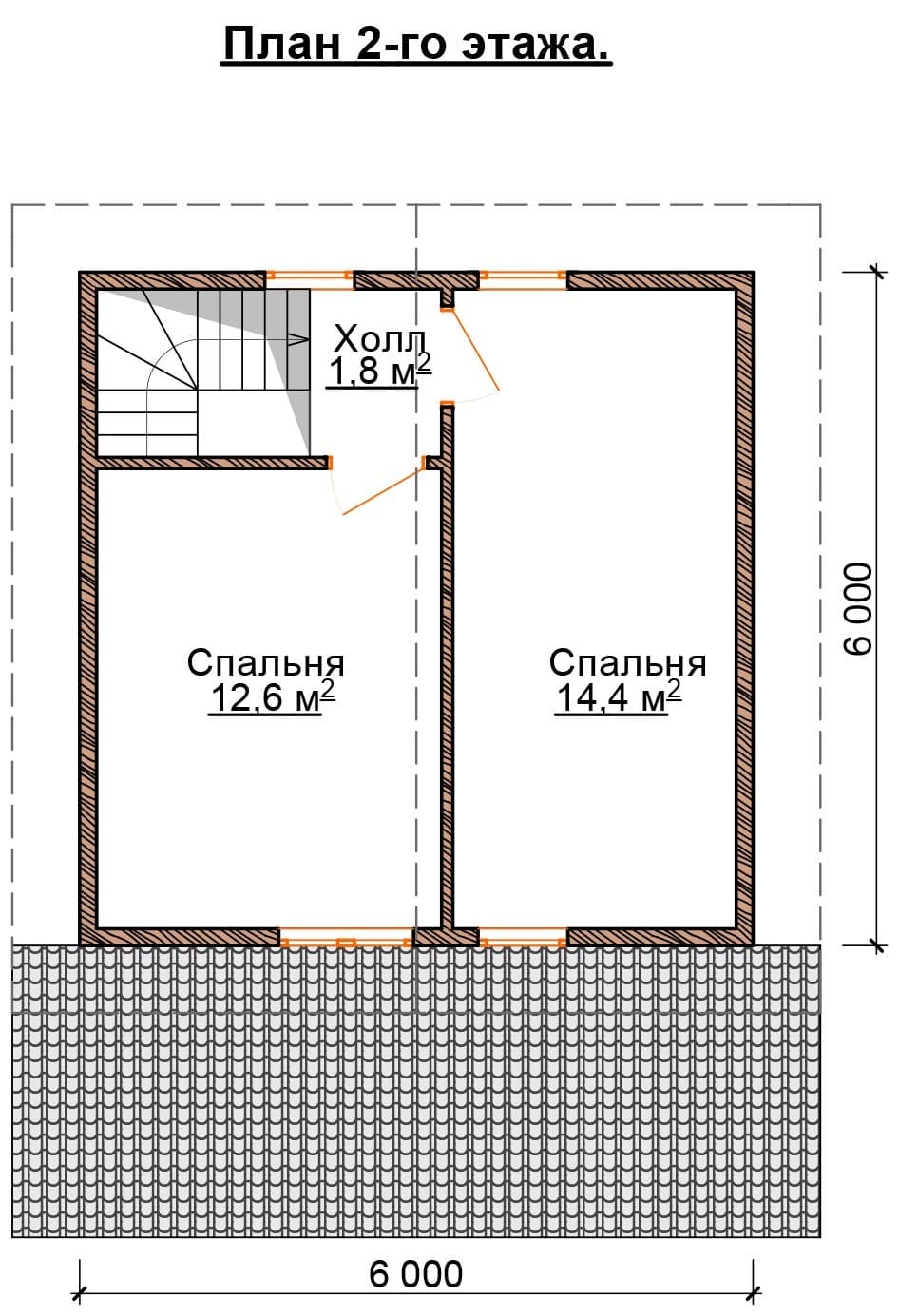 Проект «Дом из бруса 6х8»
