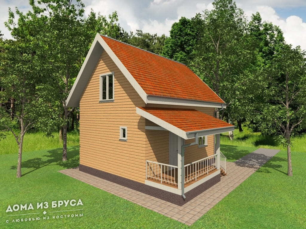 Проект «Проект дома из бруса ДБ-64 6х8»