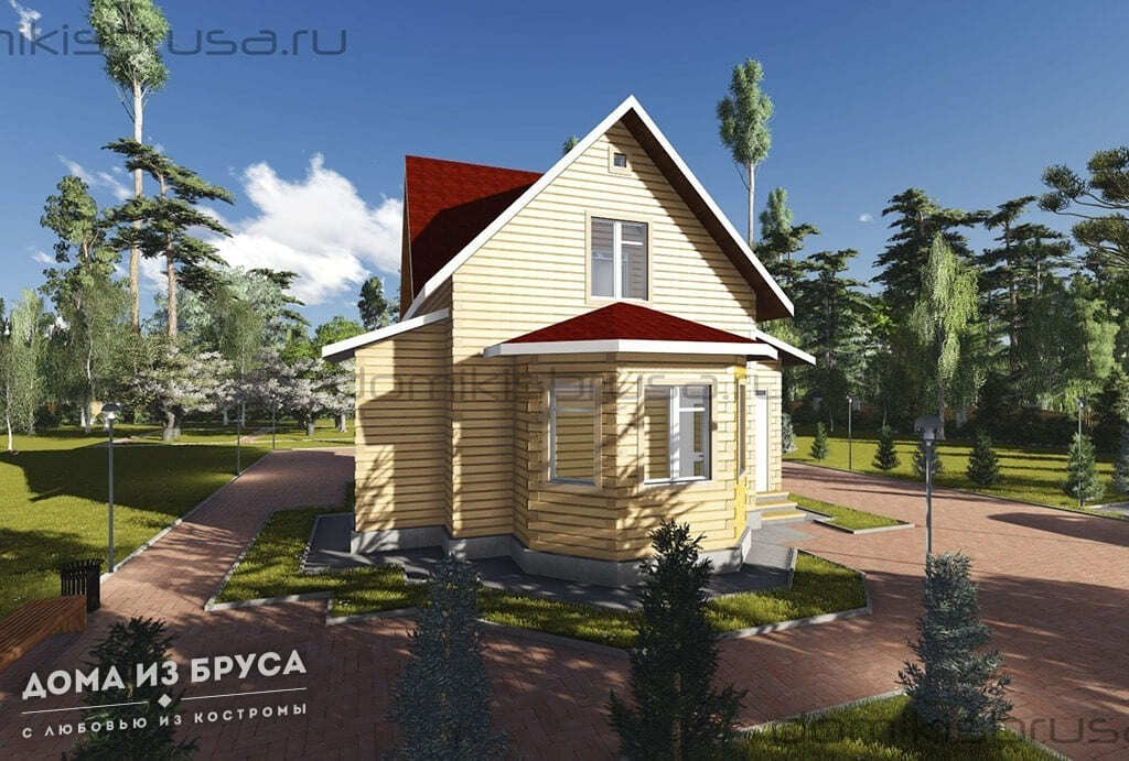Проект «Проект дома из бруса ДБ-06 9х9»