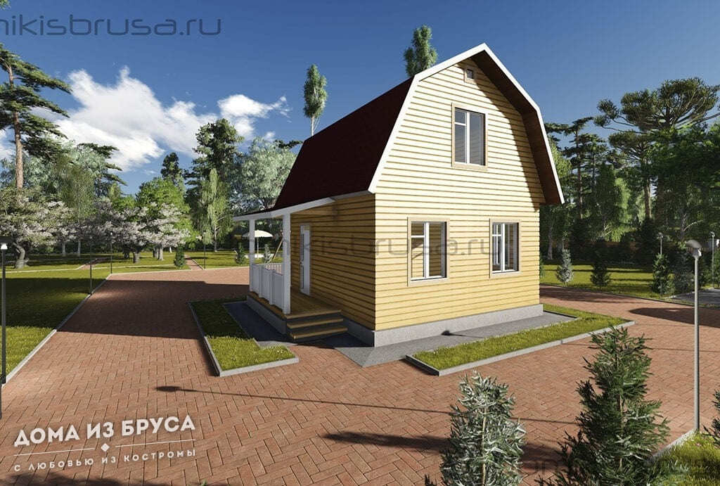 Проект «Проект дома из бруса ДБ-09 6х8»