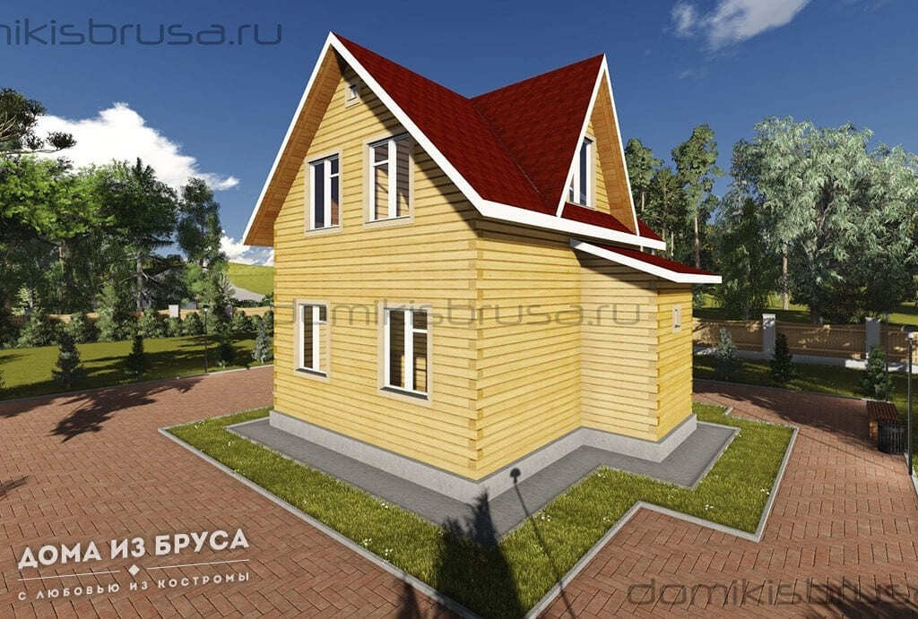 Проект «Проект дома из бруса ДБ-06 9х9»