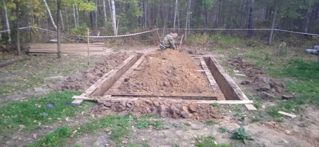 Ярославская обл. Фундамент ленточный и баня 6*3