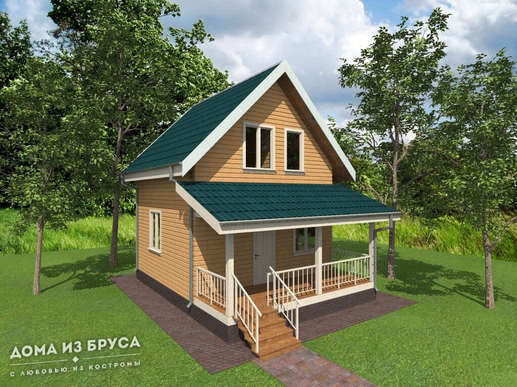 Проект «Дом из бруса 6х8»