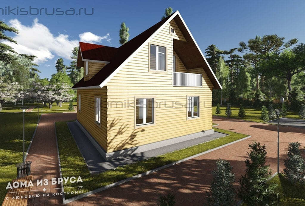 Проект «Проект дома из бруса ДБ-23 10х10»