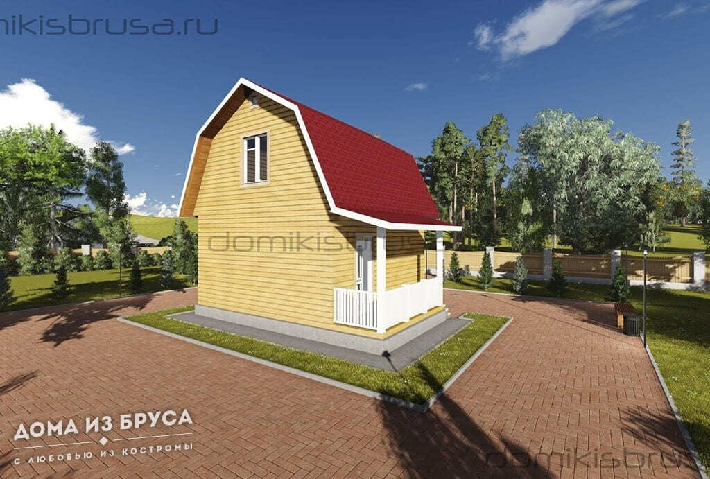 Проект «Проект дома из бруса ДБ-09 6х8»