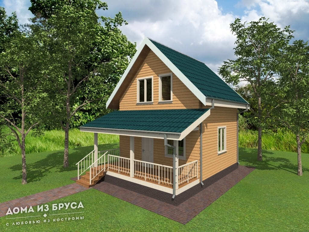 Проект «Дом из бруса 6х8»