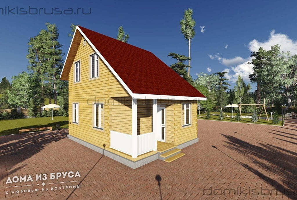 Проект «Проект дома из бруса ДБ-53 6х8»
