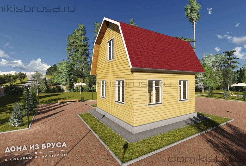 Проект «Проект дома из бруса ДБ-09 6х8»