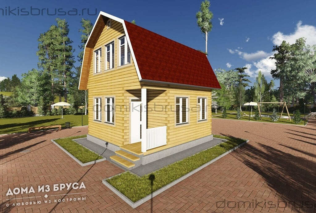 Проект «Проект дома из бруса ДБ-26 6х6»
