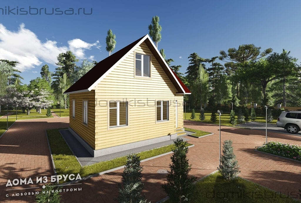 Проект «Проект дома из бруса ДБ-50 8х8»