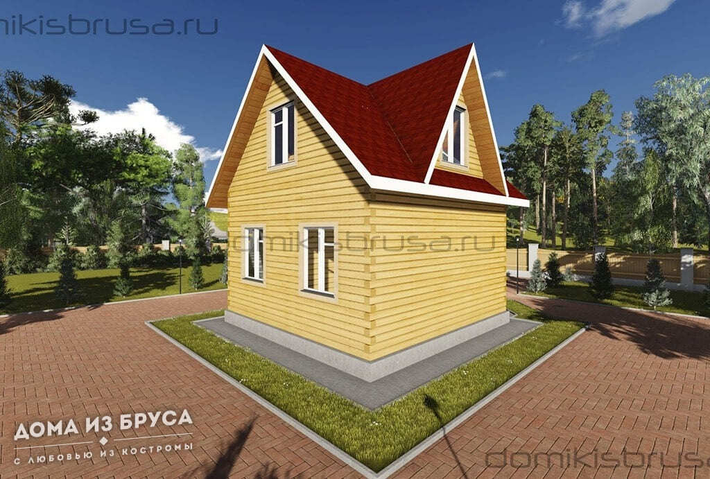 Проект «Проект дома из бруса ДБ-15 6х8»