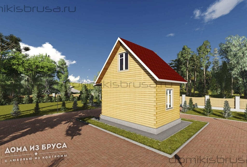 Проект «Проект дома из бруса ДБ-46 6х4»