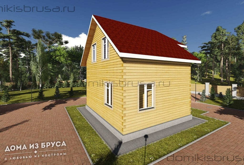 Проект «Проект дома из бруса ДБ-28 7х8»